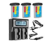 Batteria LP-E19 LP-E19 LP-E4N Con Caricatore Rapido Doppio Slot LCD, Compatibile Con Canon, For EOS 1DX 1D X Mark II 1Ds Mark III 1D Mark III 1(3BatteryWithCharger)