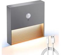 Batteria luce notturna sensore di movimento barra di ricarica interna su luci, luce regolabile parete, scale, armadio, corridoio (Pack 1)