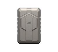 URBAN ARMOR GEAR Rugged Powerbank magnetica (10.000 mAh, supporto integrato, impermeabile IPX6, incluso cavo di ricarica da USB-C a USB-C da 120 cm) Nero / Titanio