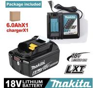 Batteria Makita 18V 6.0Ah + Caricabatterie per BL1830 BL1840 BL1850 BL1860B