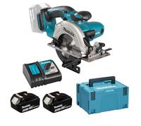 Batteria Makita-sega circolare da 51 mm 18 V/5 Ah, 2 batterie e caricabatterie in confezione MAKPAC, DSS501RTJ