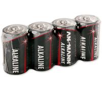 ANS RED 4XBABY - Red, batteria alcalina, C (mezza torcia), confezione da 4 pezzi