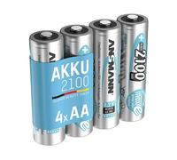 ANS MAXE 4XAA - Batteria NiMh maxE, AA (stilo), 2100°mAh, confezione da 4 pezzi