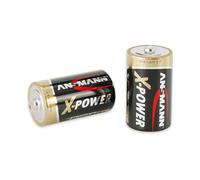 ANS 5015633 - XPOWER, batteria alcalina, D (torcia), confezione da 2