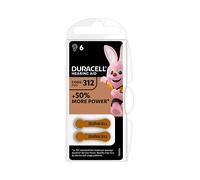 Batteria acustica Duracell 312 Marrone 1,45V Zinco-Aria confezione da 6 pile