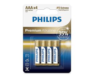 BATTERIA MONOUSO PHILIPS Premium Alkaline LR03M4B/10