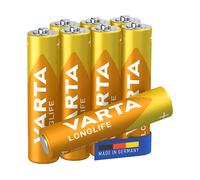 Varta 4103101418 Longlife Batteria Alcalina, Ministilo AAA LR03, Confezione da 8 Pile Confezione risparmio - il design può variare