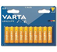 Varta Batteria Stilo AA Longlife Alcalina - Blister 10 pezzi