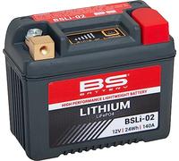 Batteria moto BS a litio ferro fosfato BSLi-02-12 V 24 Wh 140 A - Dimensioni: 10,7 x 5,6 x 8,5 cm per KTM EXC Racing 250 2003-