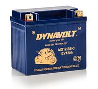Batteria Moto Dynavolt NANO-GEL MG12-BS-C 12V 12Ah 305A, Sostituisce YTX12-BS, Dimensioni: 150x86x130mm, Batteria Moto Gel Esente da Manutenzione e A Tenuta Stagna