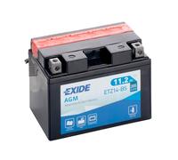 EXIDE ETZ14-BS BATTERIA AGM MOTO SCOOTER 12V 11,2Ah 250A 150X87X110mm YTZ14S-BS