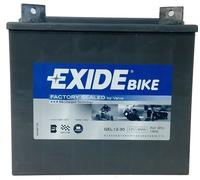 BATTERIA MOTO EXIDE GEL 12-30 G30 12V 30 AH 180 A POSITIVO SX DIM 197x132x186 MM