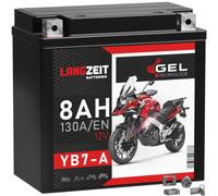 Batteria Moto Lunga Durata YB7-A Gel 12V 8Ah 130A/EN 50813 CB7-A FB7-A 12N7-4A