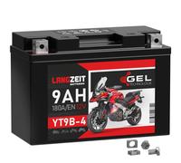 Batteria Moto Lunga Durata YT9B-4 GEL 9Ah 12V 180A/EN 50801 50815 YT9B-BS GT9B-4