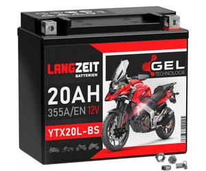 Batteria Moto Lunga Durata YTX20L-BS GEL 12V 20Ah 51821 CTX20L-BS GTX20L-BS