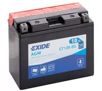 BATTERIA MOTO SCOOTER EXIDE AGM 12V 10 AH 160 A POSITIVO SINISTRA 150x70x130