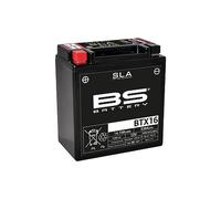 BS-Battery Batteria moto SLA BTX16 300763 – AGM 12 V 14,7 Ah, attivata in fabbrica, Nero