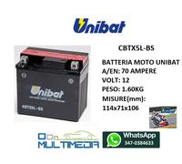 BATTERIA MOTO UNIBAT CTZ7S-BS 12V 130A/EN SPUNTO