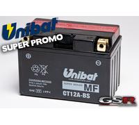 BATTERIA MOTO UNIBAT CT12A-BS 12V 10Ah per PIAGGIO , SUZUKI , KAWASAKI