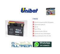 BATTERIA MOTO CT9B-BS MOTO SCOOTER 150 X 70 X 105 8AH YUASA YT9B-BS