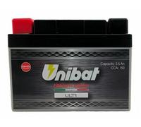 BATTERIA MOTO UNIBAT LITHIUM LITIO ULT1 12V 2,5 AH 150A DIMENSIONI 113x70x85 MM