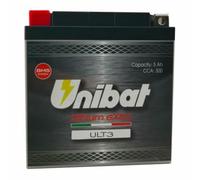 BATTERIA MOTO UNIBAT LITHIUM LITIO ULT3 12V 5 AH 300A DIMENSIONI 135x75x139 MM