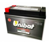BATTERIA MOTO UNIBAT LITHIUM LITIO ULT4 12V 8 AH 480A DIMENSIONI 175x87x130 MM