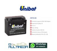 BATTERIA UNIBAT CBTX12-BS YTX12-BS PIAGGIO BEVERLY 300 I.E. 4T HPE 2024