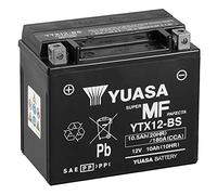 Batteria moto Yuasa YTX12-BS - Senza manutenzione - 12 V 10 Ah - Dimensioni: 150 x 87 x 131 mm compatibile con Honda CBR1100 XX Blackbird 1100 1997-1998