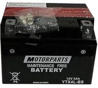 BATTERIA MOTORPARTS MINARELLI YTX4L-BS 12V 3AH COMPATIBILE CON MBK EW STUNT - 50 CC - 2000-2002 SENZA MANUTENZIONE COMPLETA SPECIFICA MOTO SCOOTER