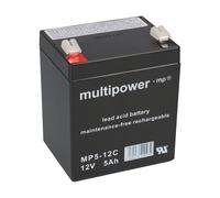 Batteria Multipower Al Piombo MP5-12C Pb 12V 5Ah Zyklenfest, Faston 6,3 AGM