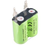 Batteria NiMH 2,4 V 3000 mAh F1 x 2 Sub-C con attacco Faston 2,8 mm e 4,8 mm, compatibile con Zumtobel 04797088