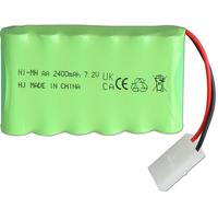 Batteria NiMH 7.2V 2400mAh Tamiya KET 2P AA per Auto RC