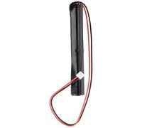 Batteria NiMH da 2,4 Volt, 1800 mAh, compatibile con illuminazione di emergenza e sicurezza AA, dimensioni 100 x 15 mm, con cavo da 25 cm e connettore JST EHR-2