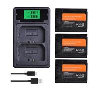 Batteria NP-FZ100 + LCD Doppio USB, Compatibile Con Sony, For BC-QZ1 9 9R A9R 9S ILCE-9 A7R A7 III ILCE-7M3(3Battery and charger)