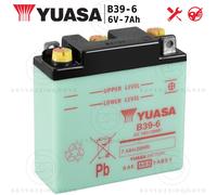 BATTERIA ORIGINALE YUASA B39-6 6V - 7Ah TRIUMPH 12V 500 600