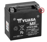 YTX14-BS BATTERIA ORIGINALE YUASA CON ACIDO KAWASAKI W 650 EJ650 2006