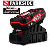 Parkside. Parkside Batteria e Caricabatteria 20 V 2 Ah Con Bilanciamento Delle Celle Compatibile con tutta la serie X TEAM 20 V