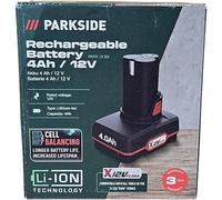 Batteria Parkside PAPK 12 B3, 12 Volt, 4 Ah, compatibile con tutti i dispositivi della serie The Parkside X 12 V Team