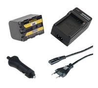 Batteria Patona 2600mAh + Caricabatteria casa/auto per Sony HVR-A1J,HVR-A1P