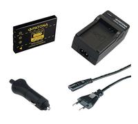 Batteria Patona + caricabatteria casa/auto per HP Photosmart R725,R727,R817,R818