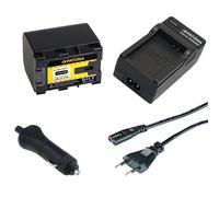 Batteria Patona + Caricabatteria casa/auto per Jvc Everio GZ-HM450RUS,GZ-HM50AUS