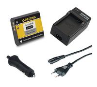 Batteria Patona + caricabatteria casa/auto per Olympus DS-9000,DS-9500