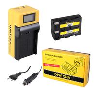 Batteria Patona + caricabatteria Synchron LCD USB per Pentax D-Li50