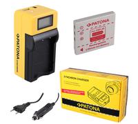 Batteria Patona + caricabatteria Synchron LCD USB per Pentax D-Li8