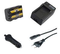 Batteria Patona + caricabatterie casa/auto per Sony DCR-TRV30,DCR-TRV300K