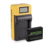 Batteria Patona Premium + caricabatteria Synchron LCD USB per Canon LP-E12