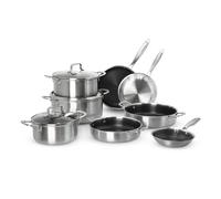 Batteria pentole 3 strati 11 pezzi Tri - Ply grigio