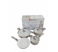 Batteria Pentole 7 Pezzi CERAMICA Rondine Bialetti - Collezione "Pearl CHAMPAGNE