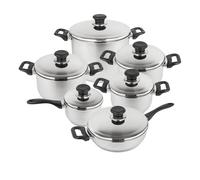 Batteria Pentole Bavaria 12 pezzi Acciaio Inox 18/10 Con Coperchio Induzione